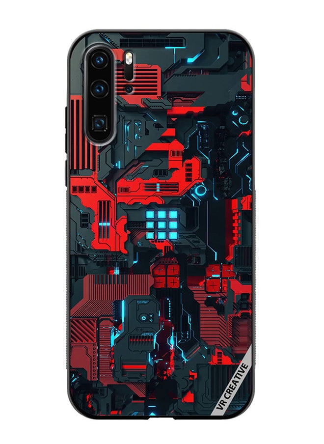 VR CREATIVE - Protective Case Cover For Huawei P30 Pro Circuit Design Multicolour - Image 1