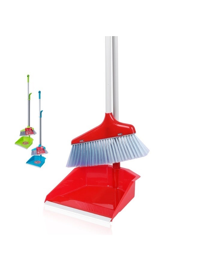 LIAO Dustpan & Broom Set Pack of 3 | 75cm Stainless Steel Handle with 26cm Dustpan & 80mm PP Bristles | Household Cleaning Set for Home, Office & Kitchen - Image 1