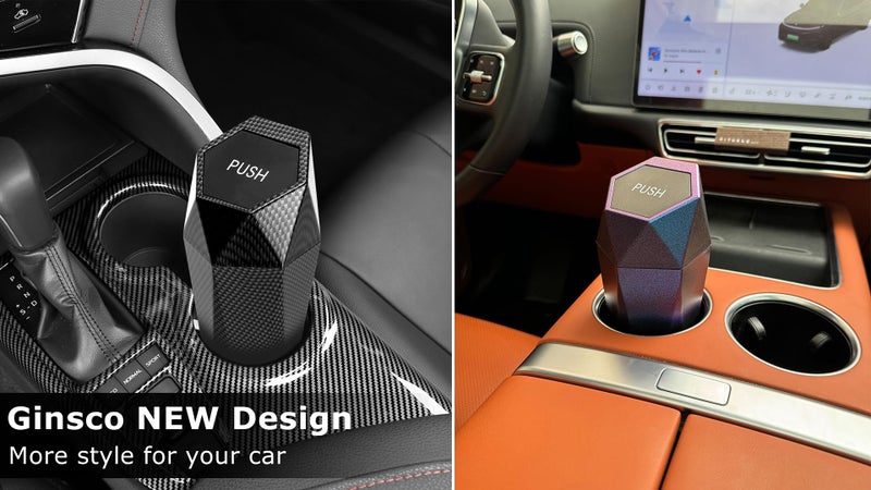 Ginsco 2 Pack Car Trash Can with Lid, Cup Holder Garbage Can for Car, Garbage Bin Cars Accessories for Interior, Leakproof Small Trash Bin, Mini Trash Can for Cars, Home, Bedroom, Office (Black) - Image 5