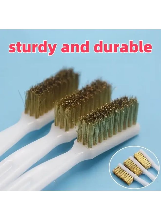 Industrial Steel Wire Brush Copper Material Rust Removal Polishing Tool - Image 5