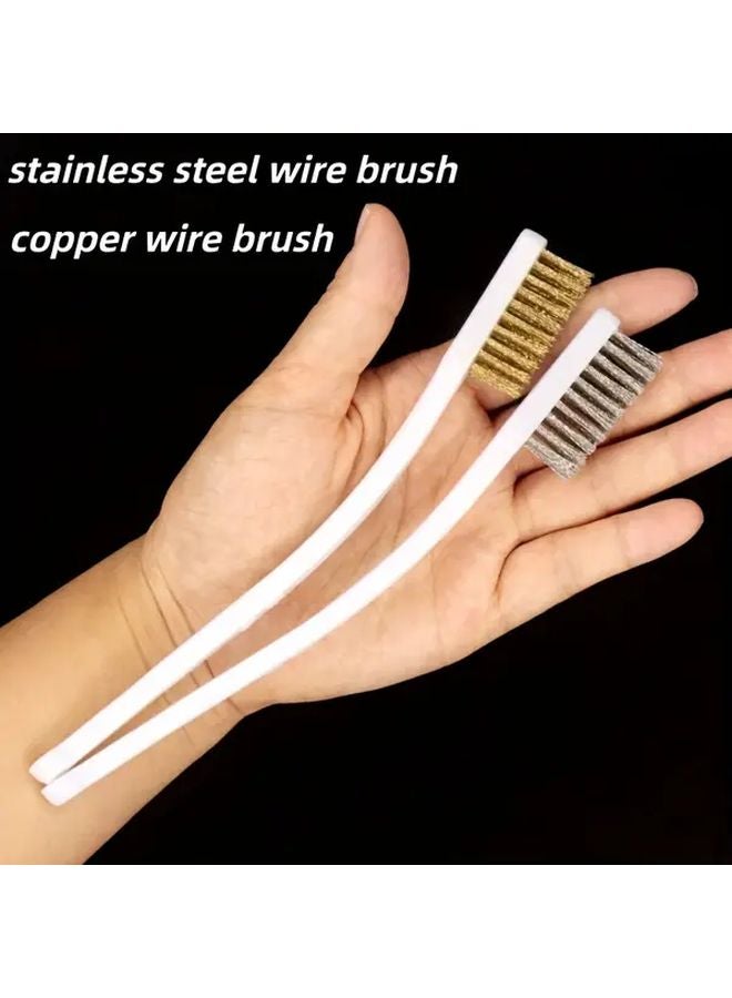 Industrial Steel Wire Brush Copper Material Rust Removal Polishing Tool - Image 4