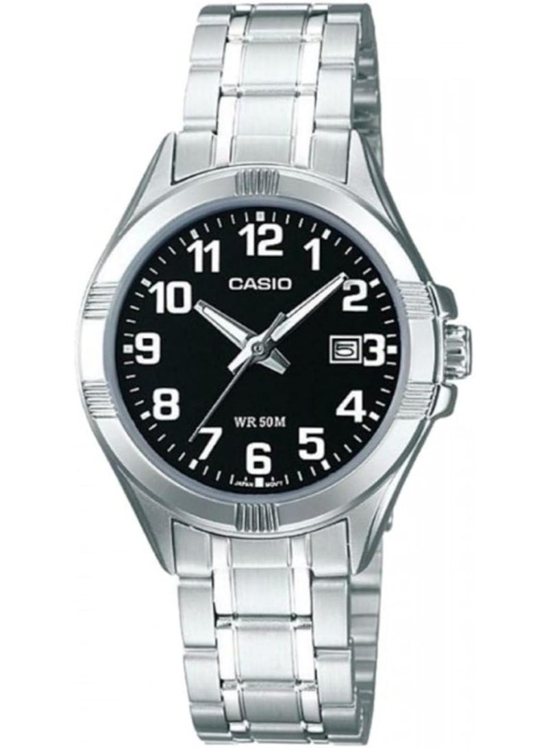 كاسيو ساعة يد من ستانلس ستيل بعقارب LTP-1308D-1BVDF - Image 1
