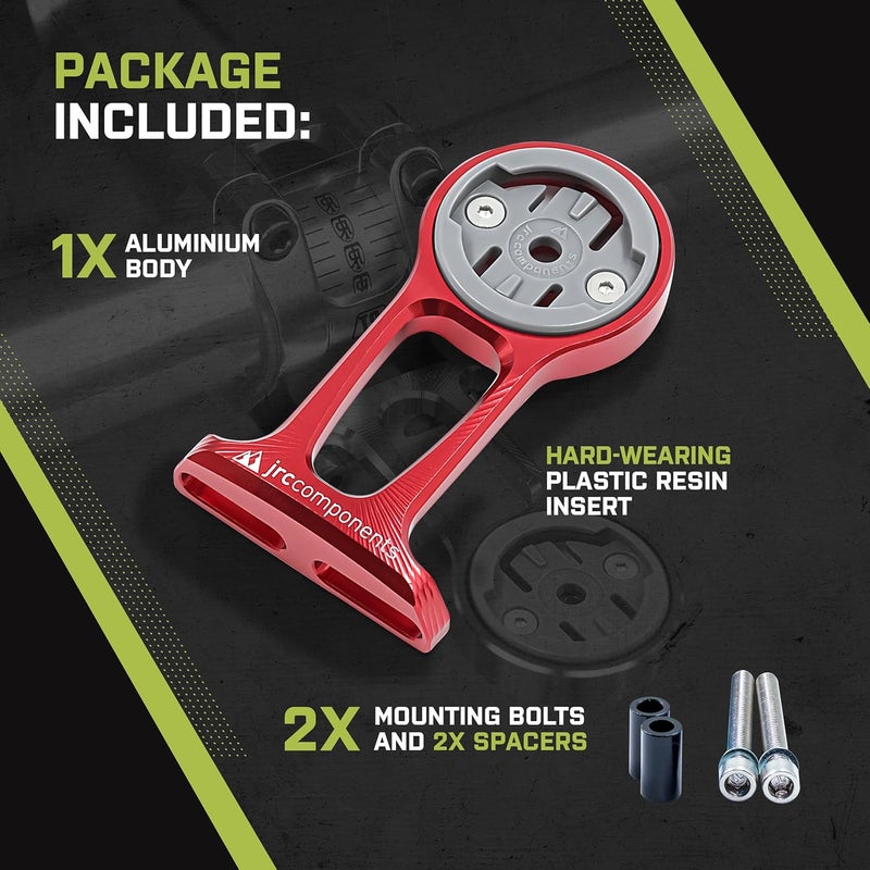 JRC Components Stem Out Front Mount for Wahoo - Acid Green - Image 3