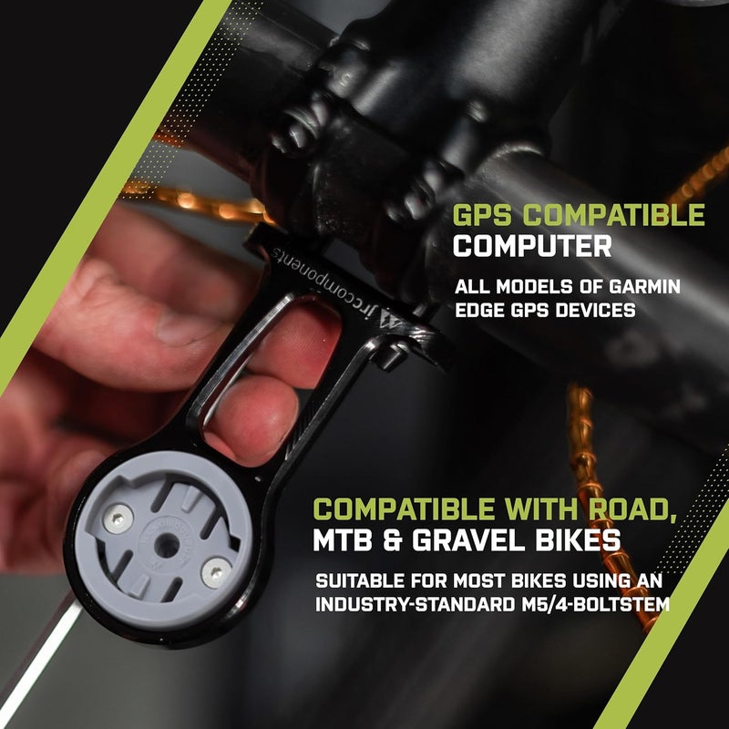 JRC Components Stem Out Front Mount for Wahoo - Acid Green - Image 5