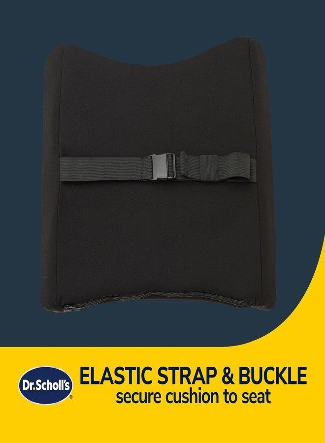 Custom Accessories Dr. Scholl’s Massaging Gel Lumbar Seat Cushion for Car, Truck, SUV — Black - Image 4