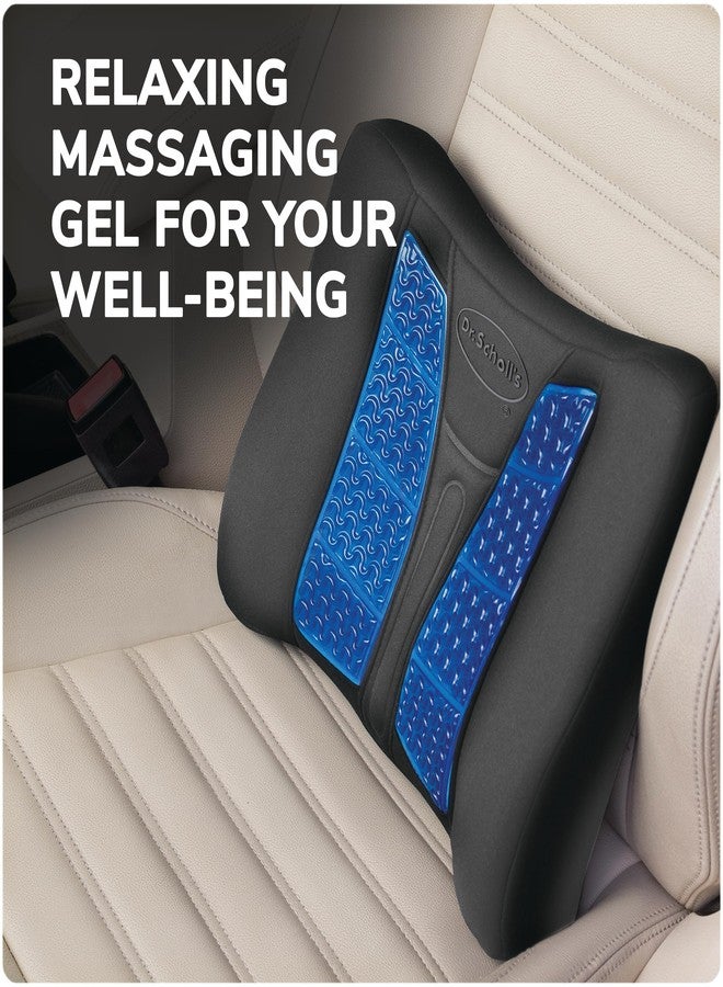 Custom Accessories Dr. Scholl’s Massaging Gel Lumbar Seat Cushion for Car, Truck, SUV — Black - Image 5
