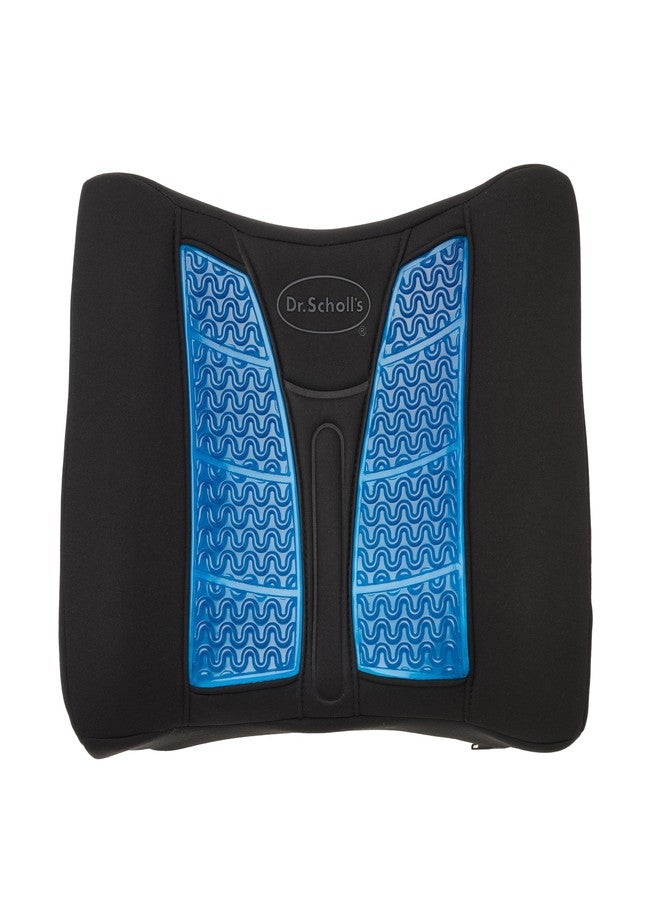 Custom Accessories Dr. Scholl’s Massaging Gel Lumbar Seat Cushion for Car, Truck, SUV — Black - Image 1