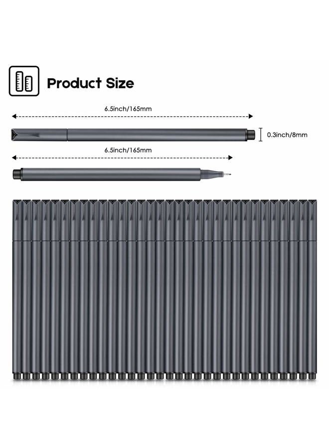Taotree Journal Planner Pens, 24 Black Pens Fine Point Black Markers Fine Tip Drawing Pens Porous Fineliner Pen for Bullet Journaling Writing School Office Supplies, Great for Art Crafts Scrapbooks - Image 4