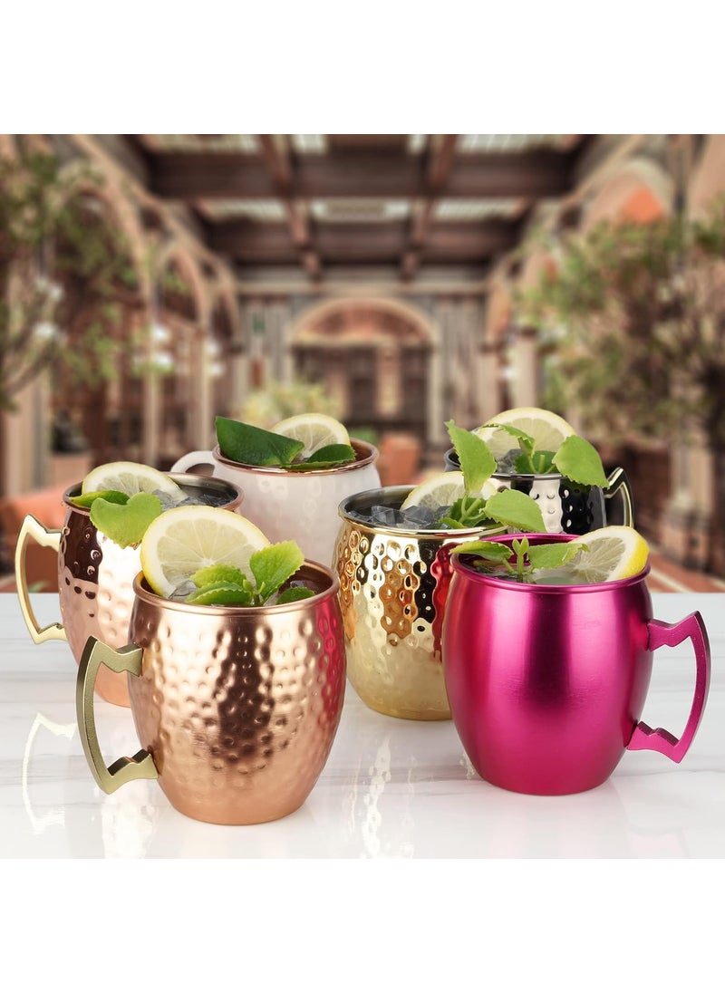 Arora Moscow Mule Mugs set of 4Aluminum Hammered Handcrafted Cups for Cocktail Drink Beer Bar Party GiftsCopper Color 19oz  - Image 5