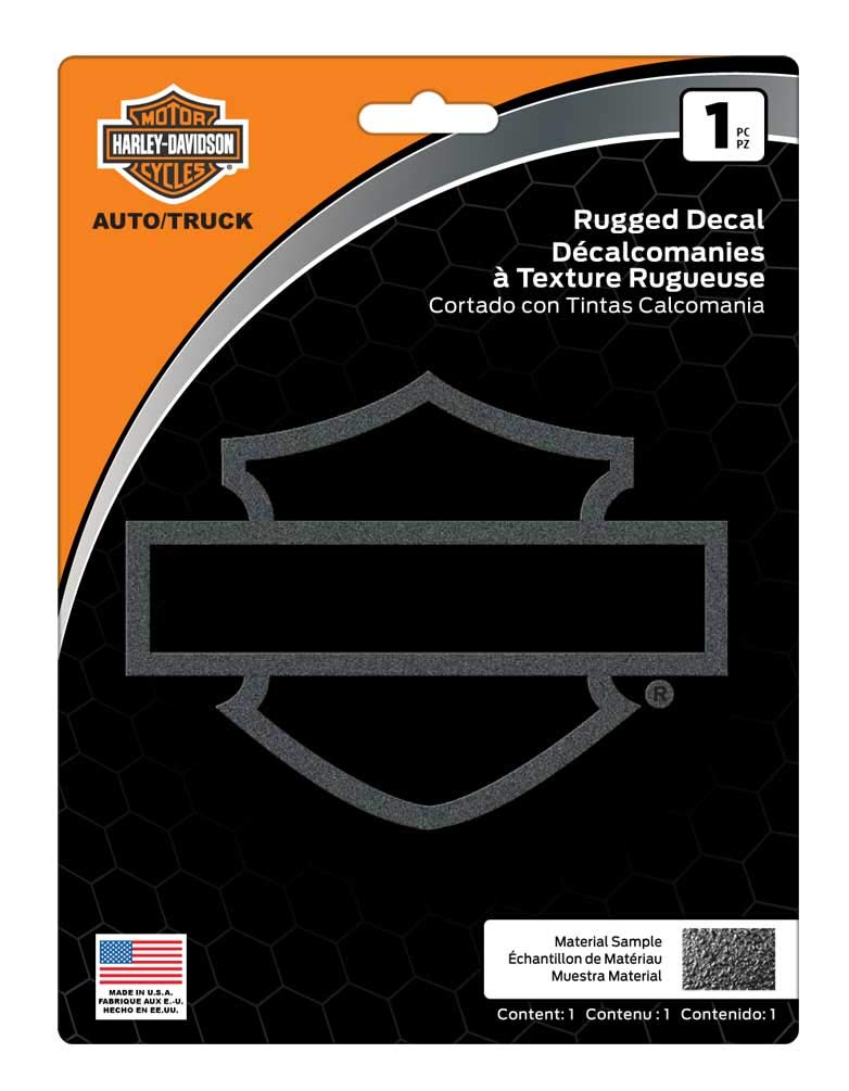 HARLEY DAVIDSON Harley-Davidson Rugged Textured Bar & Shield Logo Decal - Black - 5 x 4 in. - Image 2