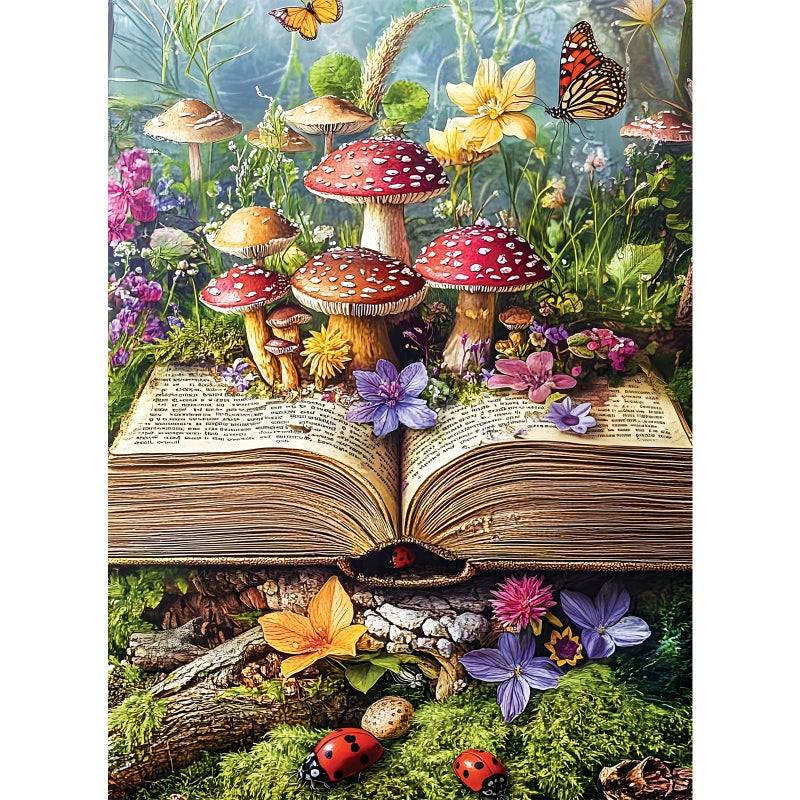 DAGIRT 500 Piece Jigsaw Puzzles for Adults, Colorful Fantasy Mushroom Book Puzzles, Fun and Challenging Puzzle for Family Time, Relaxing Gift for Adults, Seniors, 20.5 x 15 in - Image 1