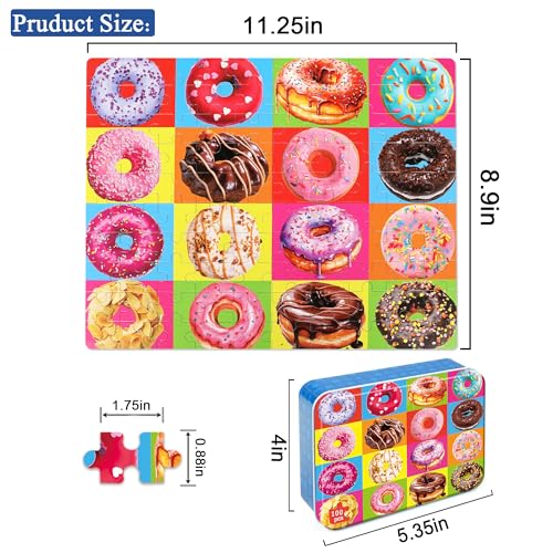 LELEMON Puzzles for Kids Ages 48 Donuts Jigsaw Puzzle for Kids Boys Girls Doughnut Puzzls Children Learning Educational Puzzes Portable Box Pack Toys - Image 5