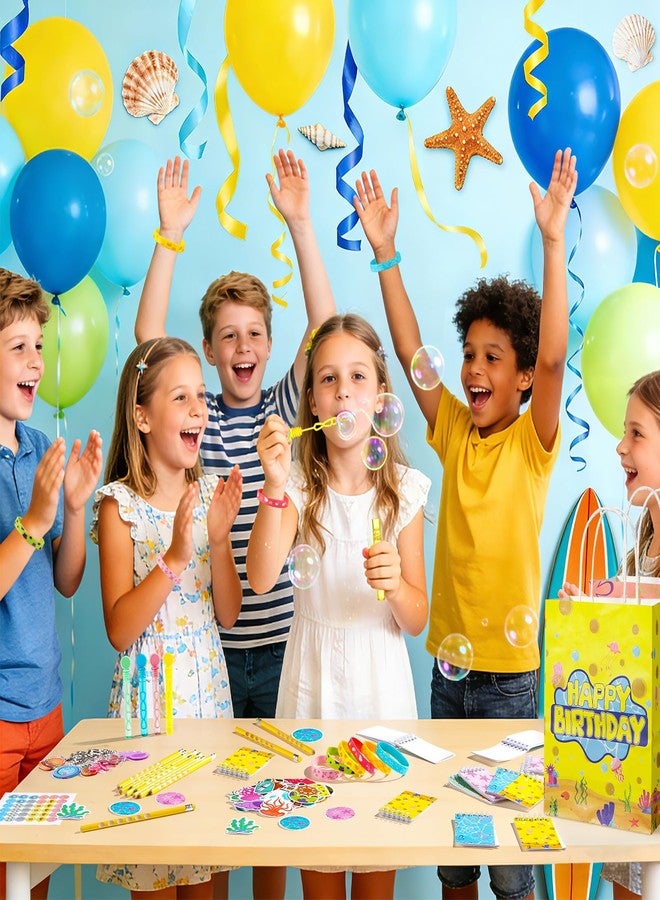 Vanblue 122 Pcs Sponge Party Favors Set Gift Tropical Summer Birthday Decorations Classroom School Reward for Kids Gift Prizes Cartoon Theme Celebration Goodie Bag Stuffers - Image 5