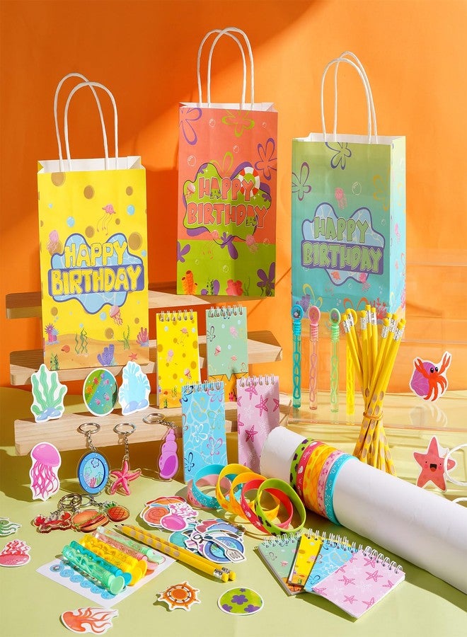 Vanblue 122 Pcs Sponge Party Favors Set Gift Tropical Summer Birthday Decorations Classroom School Reward for Kids Gift Prizes Cartoon Theme Celebration Goodie Bag Stuffers - Image 2
