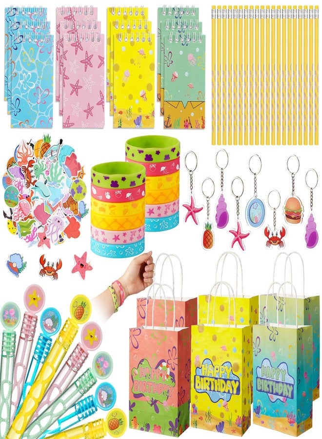 Vanblue 122 Pcs Sponge Party Favors Set Gift Tropical Summer Birthday Decorations Classroom School Reward for Kids Gift Prizes Cartoon Theme Celebration Goodie Bag Stuffers - Image 1