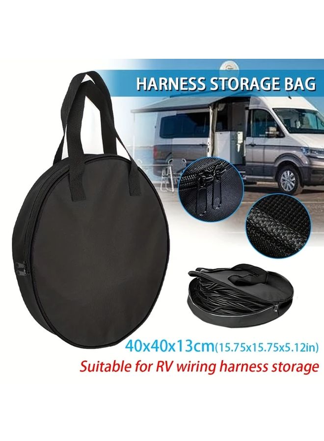 Heavy Duty 19.69x7.87 Inch Portable Cable Storage Bag Case for Car RV Caravans Motorhome Gardening - Image 1