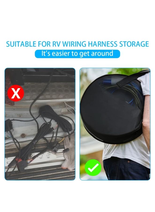 Heavy Duty 19.69x7.87 Inch Portable Cable Storage Bag Case for Car RV Caravans Motorhome Gardening - Image 5