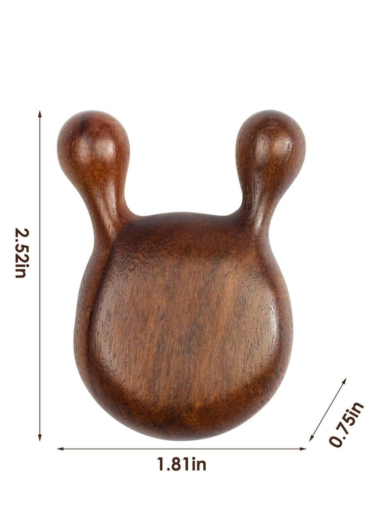 إسكدنيا جهاز تدليك غوا شا للوجه، أداة تدليك غواشا الخشبية من خشب الصندل الطبيعي للوجه، واسترخاء عضلات الجسم والرقبة والعين، يمنع التجاعيد - Image 3