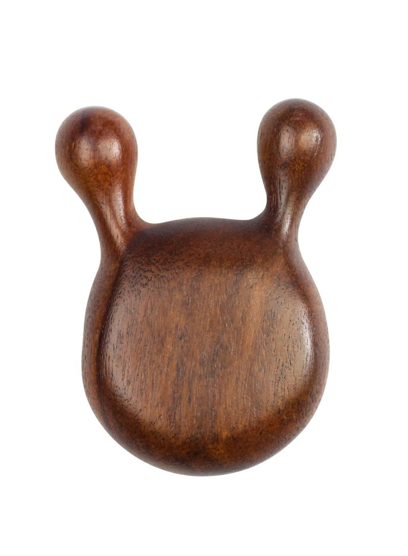 إسكدنيا جهاز تدليك غوا شا للوجه، أداة تدليك غواشا الخشبية من خشب الصندل الطبيعي للوجه، واسترخاء عضلات الجسم والرقبة والعين، يمنع التجاعيد - Image 5