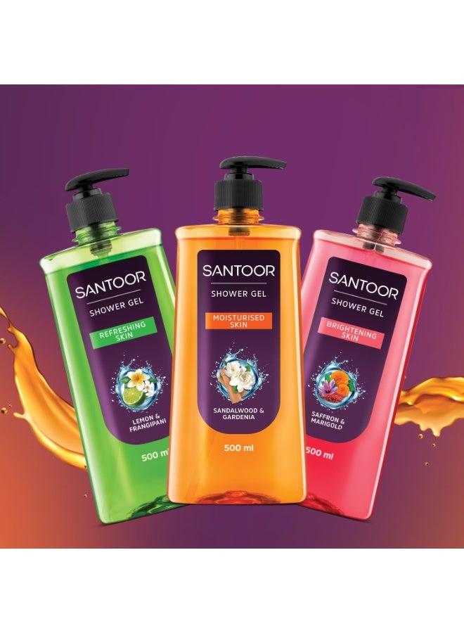 سانتور جل الاستحمام سنتور المرطب بخلاصة خشب الصندل الطبيعي والجاردينيا| للرجال والنساء| غسول الجسم المرطب بالجلسرين | مناسب لجميع أنواع البشرة| خالٍ من البارابين| لا يوجد سيليكون | 500 مل - Image 2