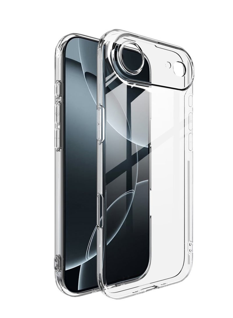Wtech Apple iPhone Air 5G 2025 TPU Shockproof Slim Fit Drop-Resistant Full Body Crystal Clear Hard PC Protective Case Cover (MCTPTN) - Clear - Image 1