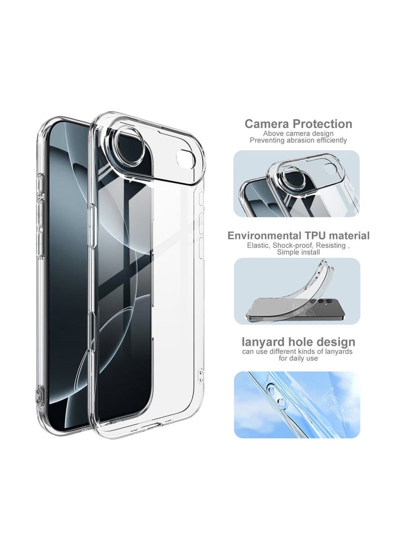 Wtech Apple iPhone Air 5G 2025 TPU Shockproof Slim Fit Drop-Resistant Full Body Crystal Clear Hard PC Protective Case Cover (MCTPTN) - Clear - Image 3