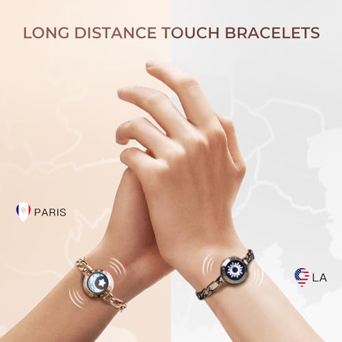 TOTWOO Touch Bracelets for Couples Vibration Light up for Love Couples Long Distance Relationship Gifts for Girlfriend Bluetooth Pairing Jewelry - Image 3