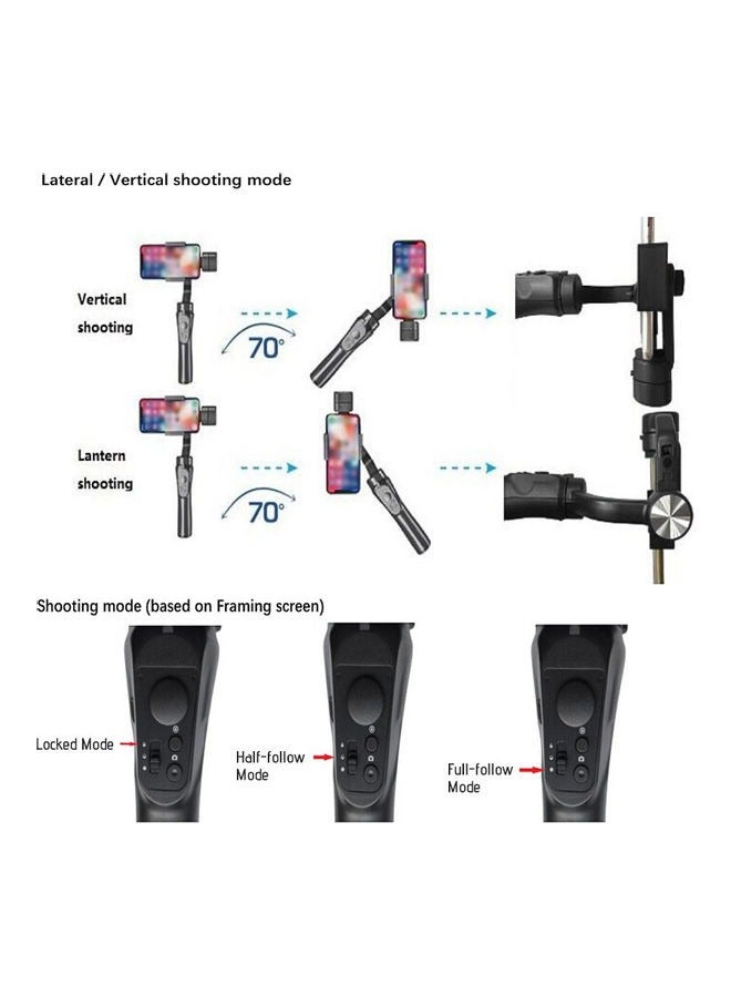 F10 pro Handheld 3-Axis Phone Foldable Gimbal With Tripod Video Stabilizer For Vlogging Recording - Image 2