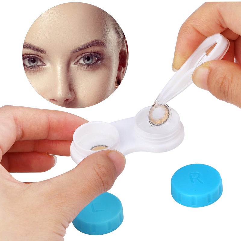 Elcoho Elcoho 36 Pack Colorful Contact Lens Case Left/Right Contact Lens Soak Storage Contact Lens Travel Container, 4 Colors  - Image 5