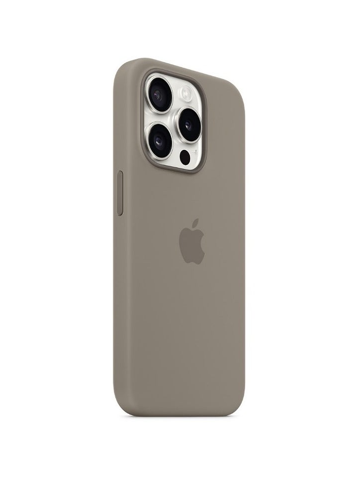 ماركة غير محددة - غطاء سيليكون كامل مضاد للخدش والصدمات لهاتف Apple iPhone 15 Pro Max (التيتانيوم) - Image 1
