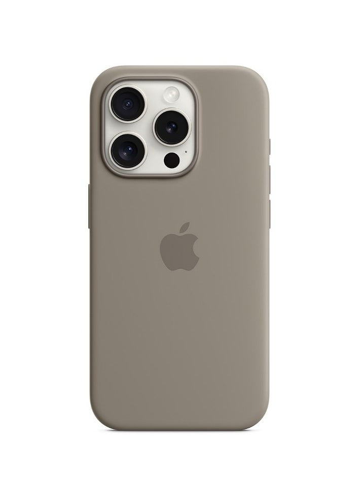 ماركة غير محددة - غطاء سيليكون كامل مضاد للخدش والصدمات لهاتف Apple iPhone 15 Pro Max (التيتانيوم) - Image 1