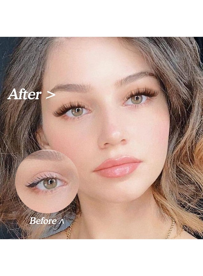 GVEFETIEE كتل الرموش رموش بنية مظهر طبيعي رموش صناعية مينيك رموش فردية DIY رموش رقيقة ومورقة رموش بنية طبيعية إكستensions بواسطة Gvefetiee 7 أزواج - Image 3