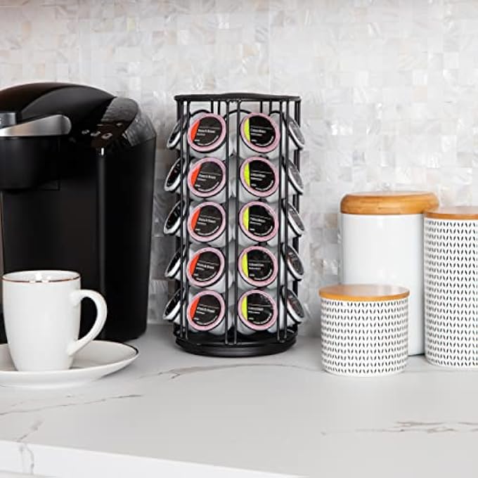 Mind Reader Carousel Rotating Coffee Pod Holder 35 Black - Image 3
