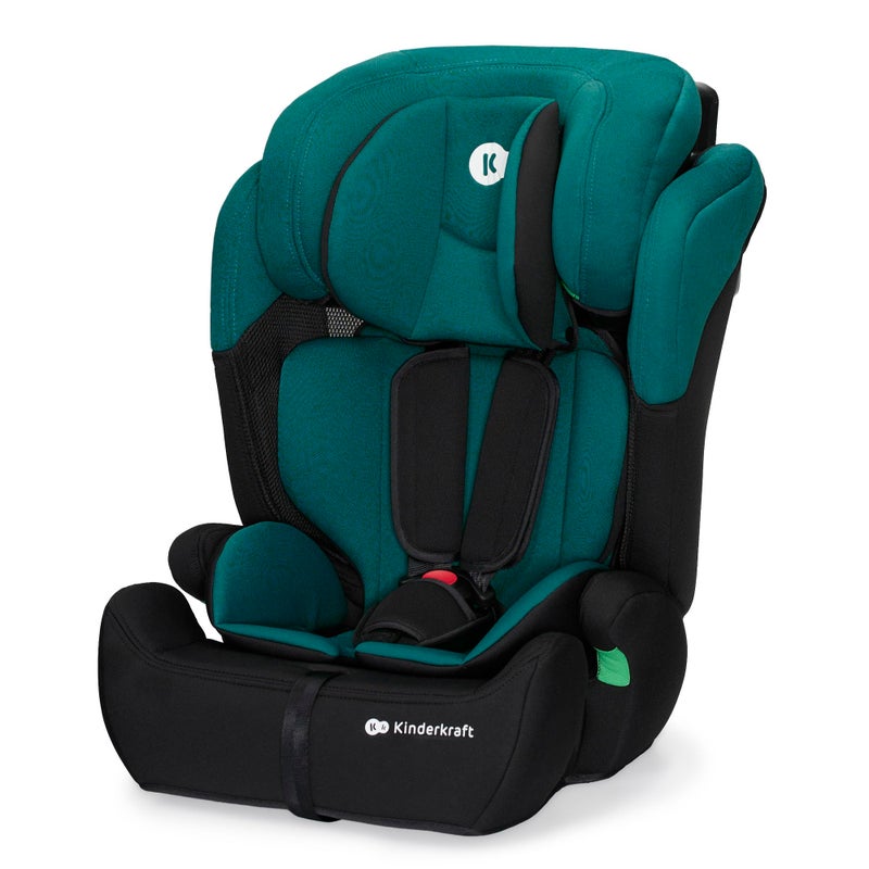 Kinderkraft kk Kinderkraft Car Seat Comfort UP, I-Size Booster Child Seat, with 5 Point Harness, Adjustable Headrest, for Toddlers, Infant, Group 1/2/3, 9-36 Kg, Up to 12 Years, Green - Image 1
