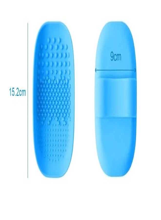 MobFest® Silicone Makeup Sponge Brushes Washing Durable Eyeshadow Powder Puff Cleaner Strip Tray, 1 Piece (Blue) - Image 2