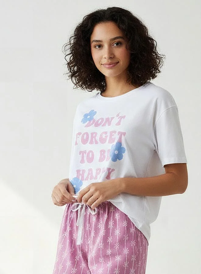 Splash FAV Pyjama Set Floral Print T shirt & Shorts