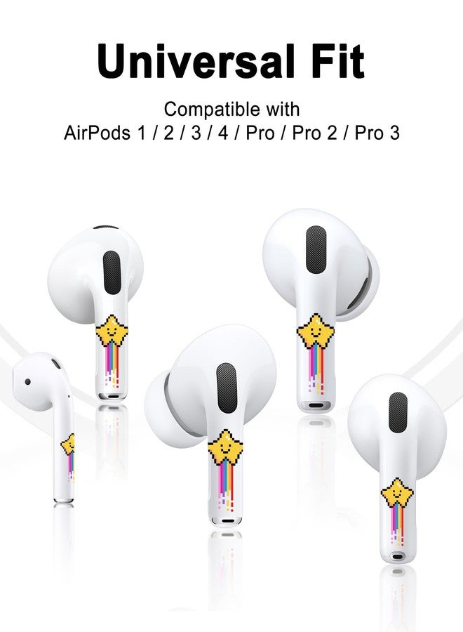RockMax for AirPods Pro 2 Skin Cover, Distinguish Your AirPods, Universal Fit for AirPods Pro 3/2/1 and Gen 1/2/3/4, Star Sticker, Fun Gift for Boys and Girls - Image 4