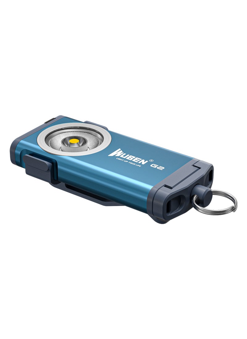 WUBEN - G2 Mini Flashlight Keychain, Torch 500 Lumens Rechargeable Pocket 5 Modes Small Led EDC Keychain Brightest Flashlight Magnetic Hat Clip for Travel,Walking,Searching,Hiking,Emergency - Image 1