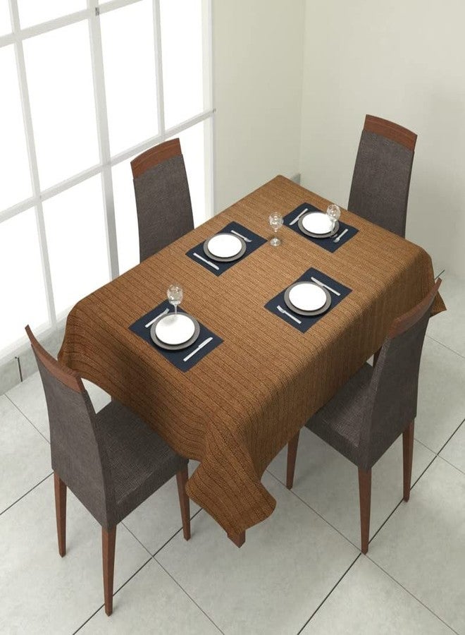 Prozone Rectangle Jute Table Cover/Cloth - Wrinkle and Stain Resistant Washable Table Cloth for Kitchen Dining Room Holiday Table Cover for Party Dinner,50x60 Inch & 4 Seater,Golden - Image 2