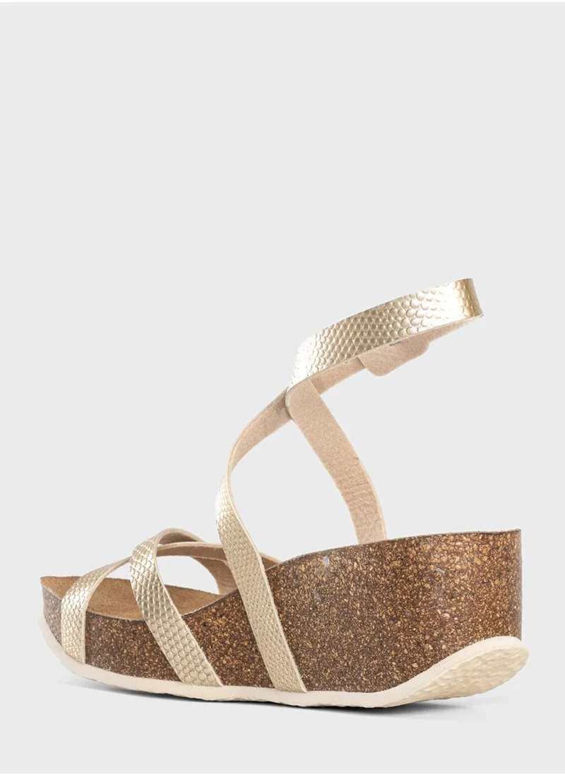 BAYTON Asteria Multi Strap Wedge Sandals