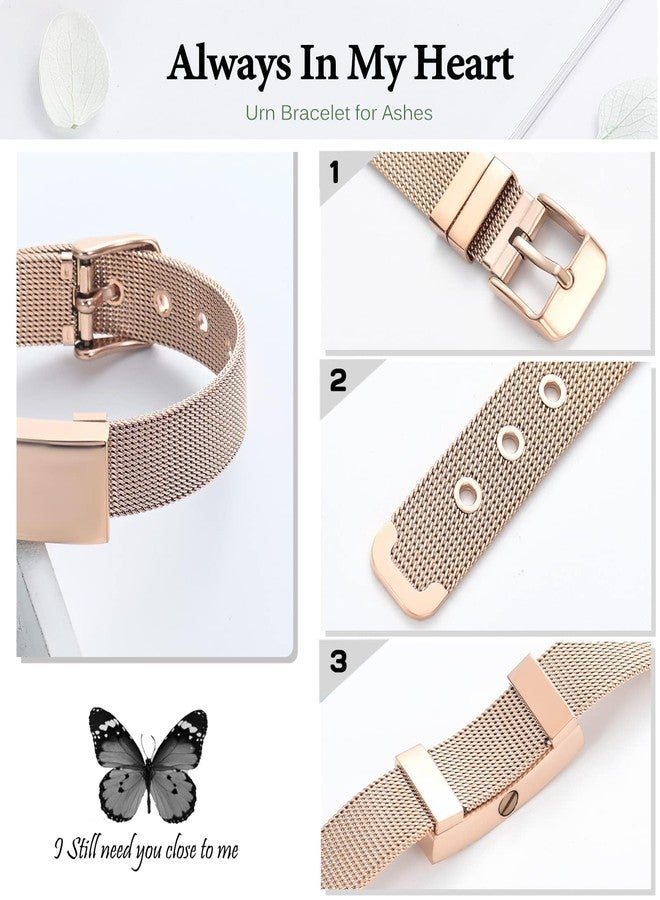 Hearbeingt Cremation Jewelry for Ashes Bracelet for Women Men Stainless Steel Square with Watch Band Cremation Urn Bracelet Memorial Keepsake Bangle Ash Holder - Image 3