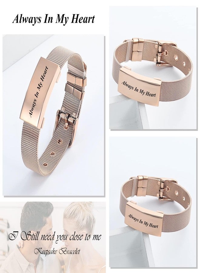 Hearbeingt Cremation Jewelry for Ashes Bracelet for Women Men Stainless Steel Square with Watch Band Cremation Urn Bracelet Memorial Keepsake Bangle Ash Holder - Image 4