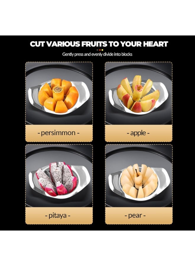 Fruit Cutter apple slicer 8 slices,Anti-Slip Handle Easy to Use,8-Blade apple corer,Time-Saving,Stainless Steel Cutter and Divider For apple Tomato Orange Pear Pineapple,kitchen gadgets Tool - Image 5