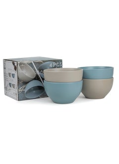 Shallow Jaspe 4-Piece Deep Bowls Set Kitchen Dinnerware, Ceramic, Stoneware - Sg Glaze | 14cm Diameter  - Image 4