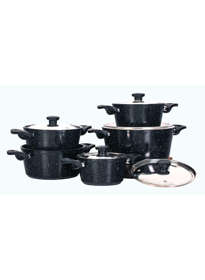 Top Chef 10 Piece Granite Cookware Set (Pot18/20/24/28/Grill28/Tray26/Frying Pan26)  - Image 1