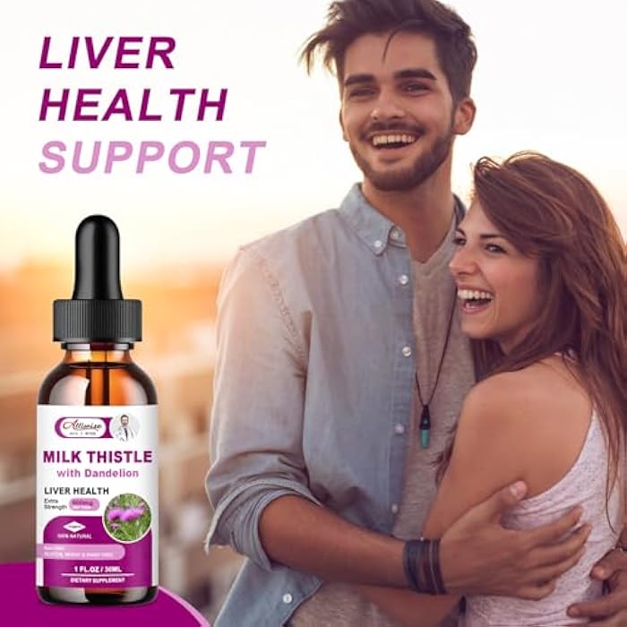 Alliwise Liver Health Support Liquid 2 Pack,600mg Milk Thistle 80% Silymarin Extract & 250mg Dandelion Root Extract, Liver Cleanse Detox & Repair Fatty Liver Formula, Vegan, Non-GMO and All-Natural - Image 5