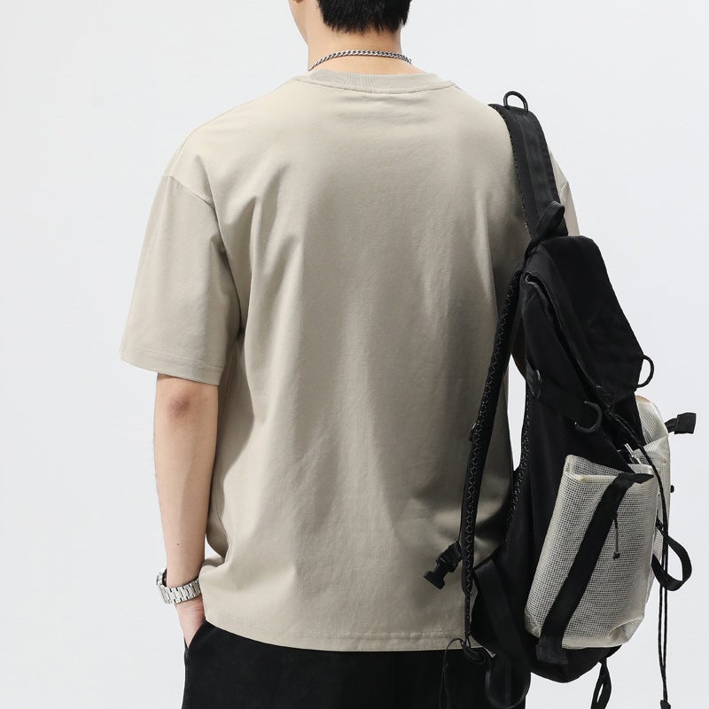 Ice Silk Short-Sleeved T-Shirt Men'S Summer Half-Sleeved Men'S Tops Quick-Drying Clothes Loose Boys' Men'S Clothing - Image 3