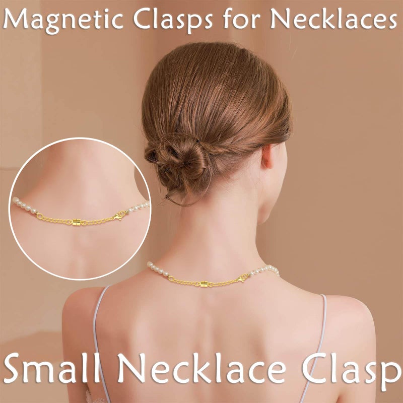 Qulltk Magnetic Necklace Extender Silver and 14K Gold Adjustable Chain Extenders for Necklaces,Magnetic Jewelry Clasps and Closures for Women - Image 5