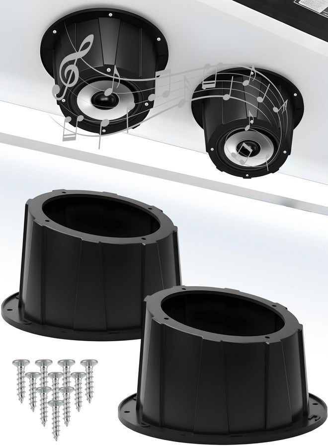DUBBS HARDWARE 2PCS x 6.5 Speaker Pods, Angled Speaker Enclosure for 6.5 Inch Speakers for UTVs, RVs, Cars, Boats, Trunks, Trailers, Doors with Pre-Drilled Holes, Screws Included (Black) - Image 1