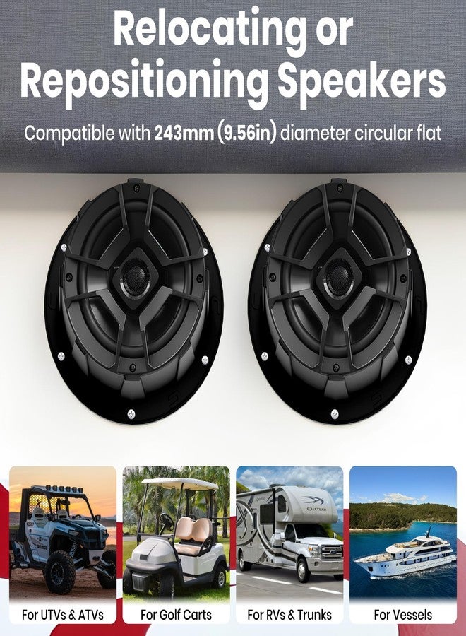 DUBBS HARDWARE 2PCS x 6.5 Speaker Pods, Angled Speaker Enclosure for 6.5 Inch Speakers for UTVs, RVs, Cars, Boats, Trunks, Trailers, Doors with Pre-Drilled Holes, Screws Included (Black) - Image 2